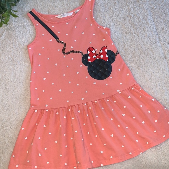 H&M Disney Minnie Mouse Purse Orange Tank Dress 4-6 - Picture 9 of 11